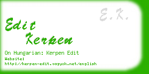 edit kerpen business card